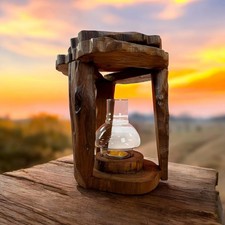 Wurzelholz Windlicht Laterne