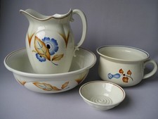 Altes Waschlabor + Nachttopf + Seifenschale Waschset GEFLE Schweden