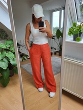 Hose Leinen Orange