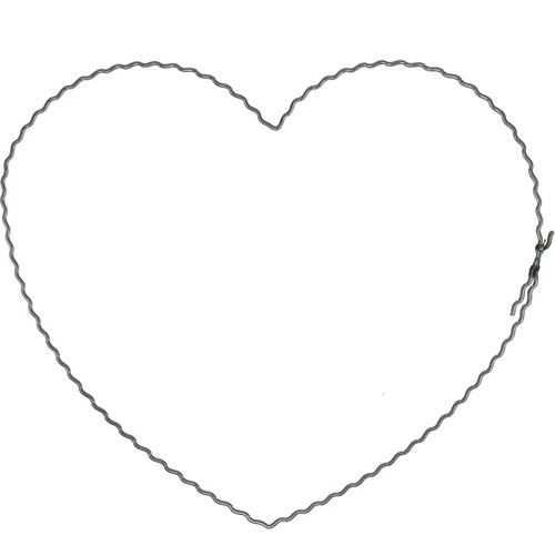 Drahtherzen 20cm wellenringe - drahtherzen,