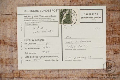 Top brd telefon - top, telefon-ganzsache