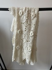 ZARA HOME Decke Strick Blumen