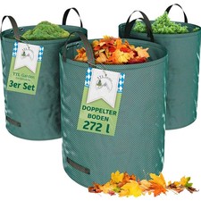 3er Set Garten Sack 272L mit