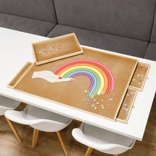 Puzzlebrett aus Holz mit 4