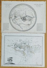 Alte Welt 2 Karten - Dekorative Karte Malte Brun - 1812