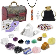 21 Stück Kristalle Steine Set Kristall Heilsteine Heilkristalle Edelsteine