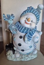 Großer, süßer Deko-Schneemann in sehr gutem Zustand - ca. 40 cm