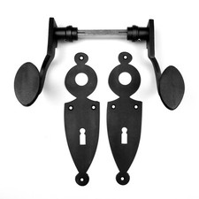 Antike Türgriffe Türklinken Türbeschlag Klassizismus Eisen schwarz NEU