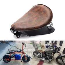Für Harley Sportster Honda Bobber Yamaha Motorrad Braun Ledersattel Einzelsitz