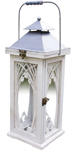 Gartenlaterne shabby chic holz - chic,