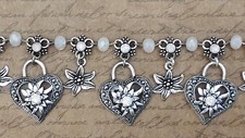 Perletta Charivari Herzklopfen Edelweiß #1 Trachten Dirndlkette Hochzeit milchig
