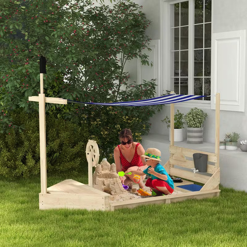 Piratenschiff sandkasten aus - sandkasten,