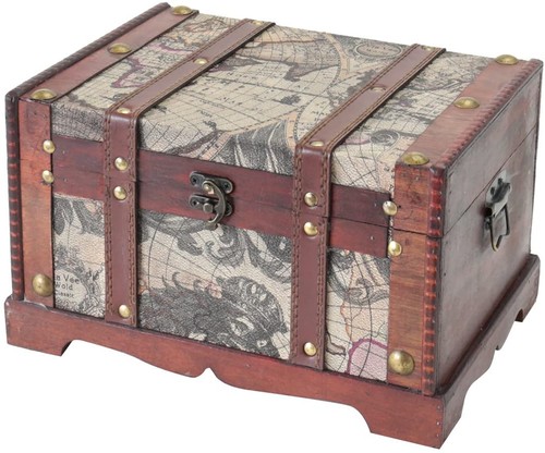 Hmf schatztruhe aus holz - schatztruhe,