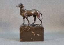 Bronze Figur Hund Greyhound Windhund Statuesign. Carvin - Dekoration Antik Retro