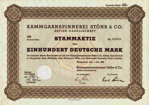 Kammgarnspinnerei stöhr 1952 - kammgarnspinnerei,
