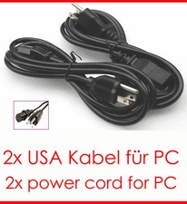 2xUSA US PWRCABLE 110 V 115 V PC POWERCORD US-CABLE FOR PSU POWER CORD CABLE 13