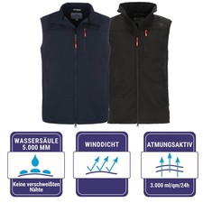 Blue Wave Herren Softshellweste Bernd Weste Softshell Kordelzug am Saumbund
