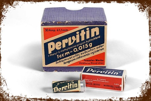 Retro blechschild pervitin ww2 - blechschild,