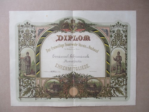 Diplom der freiwillige - -,
