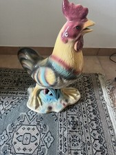 Keramik Hahn Dekoration ca. 55cm  Ostern farbig groß