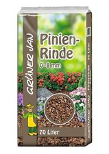 Pinienrinde 70 L 2-8mm Körnung Pinienmulch Dekorrinde Rindenmulch Bodenabdeckung