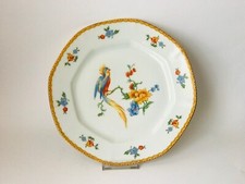 Porzellan Epiag DF Menüteller mit floralem Dekor und Vogelmotiv Dm.24 cm  .