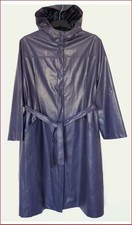 Damen PU Regenmantel + Kapuze