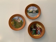 DDR Kunstgewerbe, 3 Rahmen aus Holz mit Ölbild