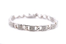 Chaumet Paris Diamant Gliederarmband mit ca. 1,62 ct. in 18 KT. / WG, 18 cm