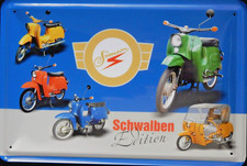 Blechschild Moped Simson  Schwalbe Duo Edition  DDR Suhl  20 x 30