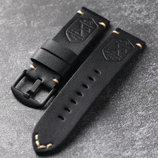 Echtleder Uhrenarmband Schwarz