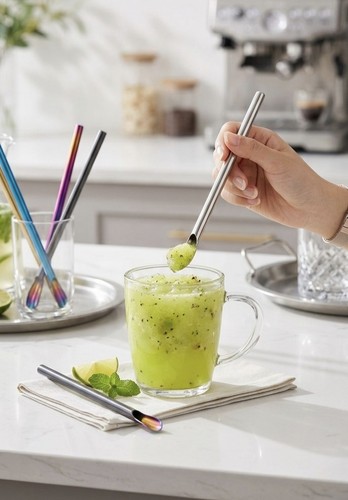 Edelstahl slush strohhalme mit - edelstahl, slush-strohhalme