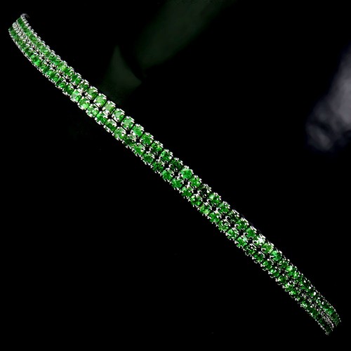 925 silberarmband tsavorit - 925,