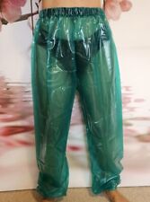 PVC Jogging Regen Hose Gummihose grün transparent