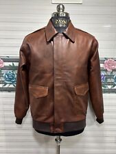 Herren A-2 G-1 Flight Bomber Flieger Vintage Distressed Braun Echt Leder Jacke