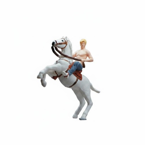 Reiter auf weißem pferd - weißem, figur
