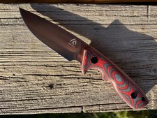 EDC/Outdoor Fixed Blade Knife, Huang Fu m27, magnacut, G10 (rot/grau)