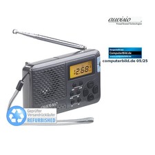 auvisio 12-Band-Weltempfänger FM/MW/KW,mit Wecker&Sleeptimer Versandrückläufer