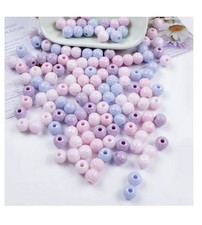 Perlen, Glitzer  Bastelperlen, Perlen mit Loch, ca5mm 100St