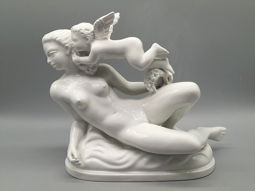 Rörstrand figur venus amor - &,
