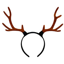 Haarreifen Rentier Hirsch Elch Reh Geweih groß Haarreif Weihnachten Fasching