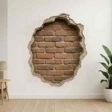 3D Mauerloch Wandtattoo – Coole Illusion für Wand, Flur & Jugendzimmer