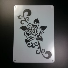 A5 Schablone Rose Blätter