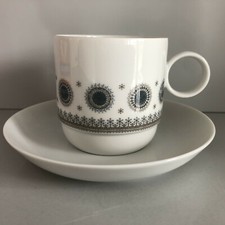 Rosenthal DUO Schneeblume KAFFEETASSE  0,21L mit UNTERE Coffee Cup & Saucer