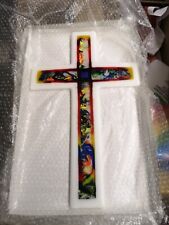 Glaskreuz Regenbogen Fusing