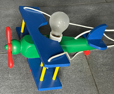 Kinderzimmer Lampe Flugzeug massiv Holz Holzlampe inkl. 60 W Glühbirne