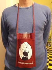 Weinglas Halter, Weinglas Lätzchen zum Umhängen, Glastasche, Glass Bag