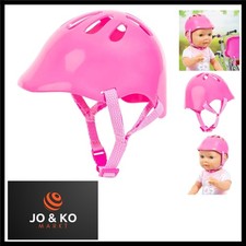 79603AA Puppenfahrradhelm, Puppenhelm, Reithelm für Puppen, Puppenzubehör, Rosa
