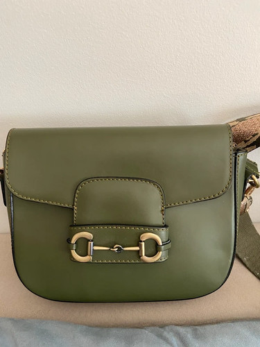 Kaki ledertasche - kaki,