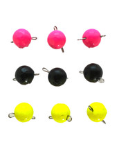Cheburashka blei Jig Raubfisch angeln, Blei kugel 3 Farben UV Neu. 3er/pack.